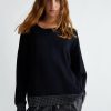 Maglia girocollo LIU JO WF4174MS49I colore W9937 nero strass