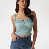 Top GUESS modello W5GH0UWE340 colore FB4W azzurro