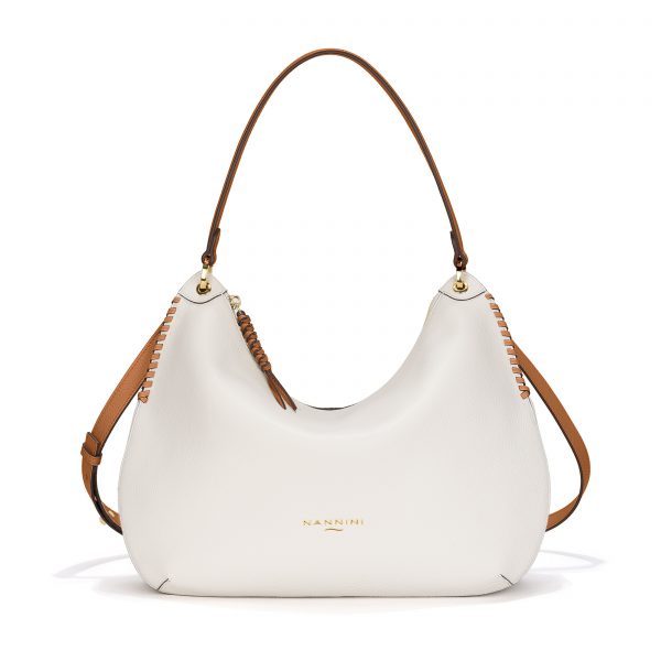 Borsa NANNINI articolo 18617 YARA- X colore bianco/cognac