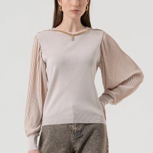 Maglia girocollo FRACOMINA FR25WT7027K459Q7524 colore vanillalurex
