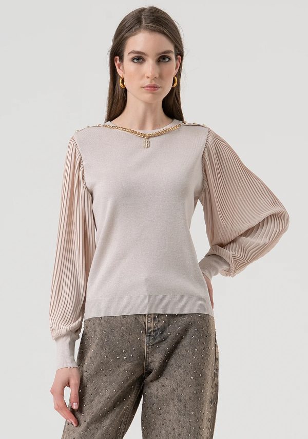 Maglia girocollo FRACOMINA FR25WT7027K459Q7524 colore vanillalurex