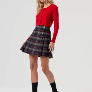 Gonna FRACOMINA FR25WG1001W45995 colore T62 darkbluered