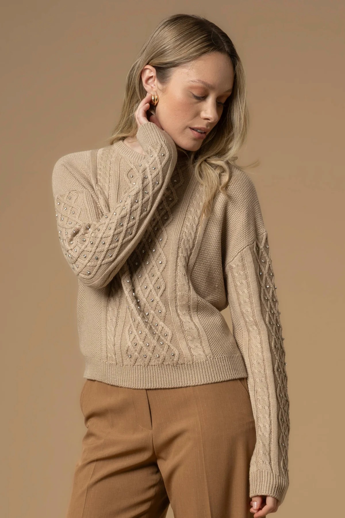 Maglia girocollo KOCCA EMILIANA colore 40001 miele