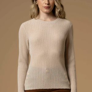 Maglia girocollo KOCCA MARIALUZ colore M9001 grigio chiaro melange