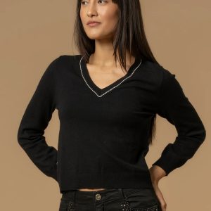 Maglia scollo a v KOCCA JORINDA colore 00016 nero