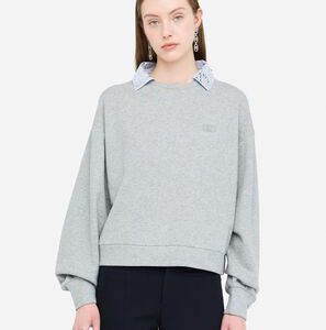 Felpa girocollo LIUJO UF5254F08730 colore 3658 grigio md mel stripe