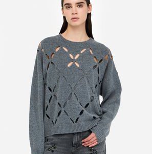 Maglia girocollo LIUJO MF5039MS009 colore 02050 grigio md.melange