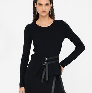 Maglia girocollo LIUJO MF5042MS55N colore 22222 nero