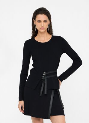 Maglia girocollo LIUJO MF5042MS55N colore 22222 nero