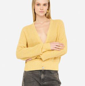 Cardigan LIUJO MF5054MS041 colore P9120 cioccolato mouline