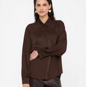 Camicia m/l LIUJO MF5106T2578 colore 90915 cioccolato
