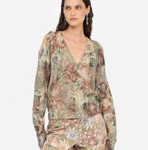 Cardigan LIUJO MF5242MA17R colore P9016 sanderson print lux
