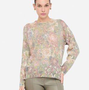 Maglia girocollo LIUJO MF5485MA17R colore P9016 sanderson print lux