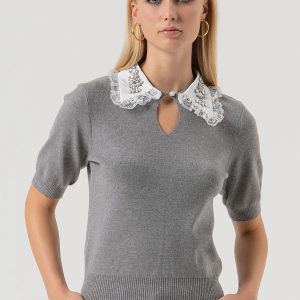 Maglia girocollo FRACOMINA FR25WT7006K50401 colore T65 greymelange