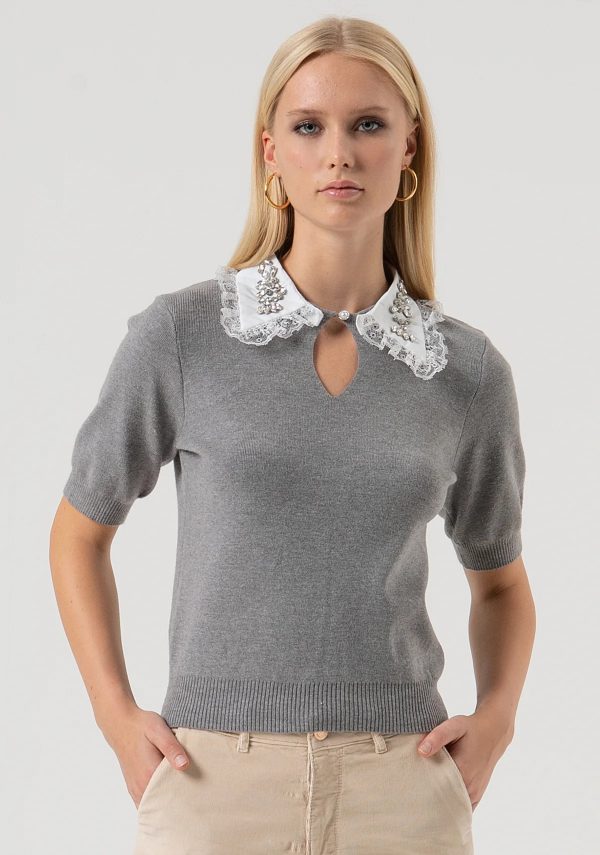 Maglia girocollo FRACOMINA FR25WT7006K50401 colore T65 greymelange