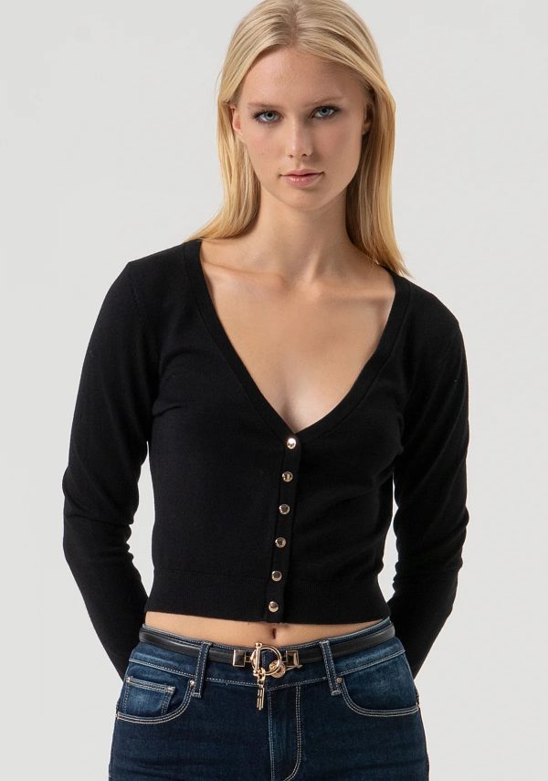 Maglia aperta FRACOMINA FR25WT8001K42101 colore 053 black