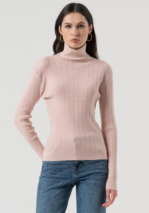 Maglia collo alto FRACOMINA FR25WT7030K50401 colore Q93 powder