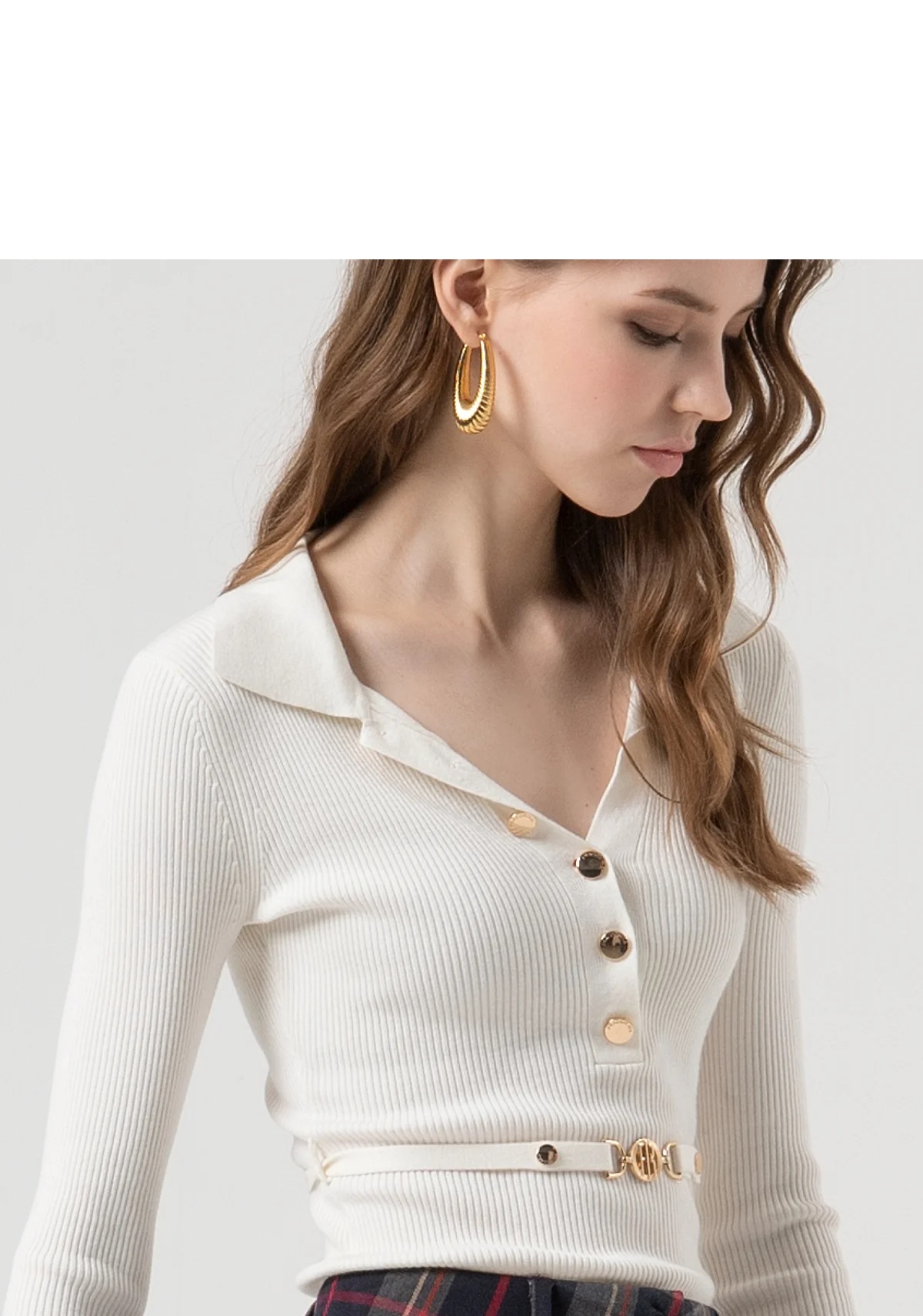 Body FRACOMINA FR25WT5001K43301 colore 108 cream - immagine 2