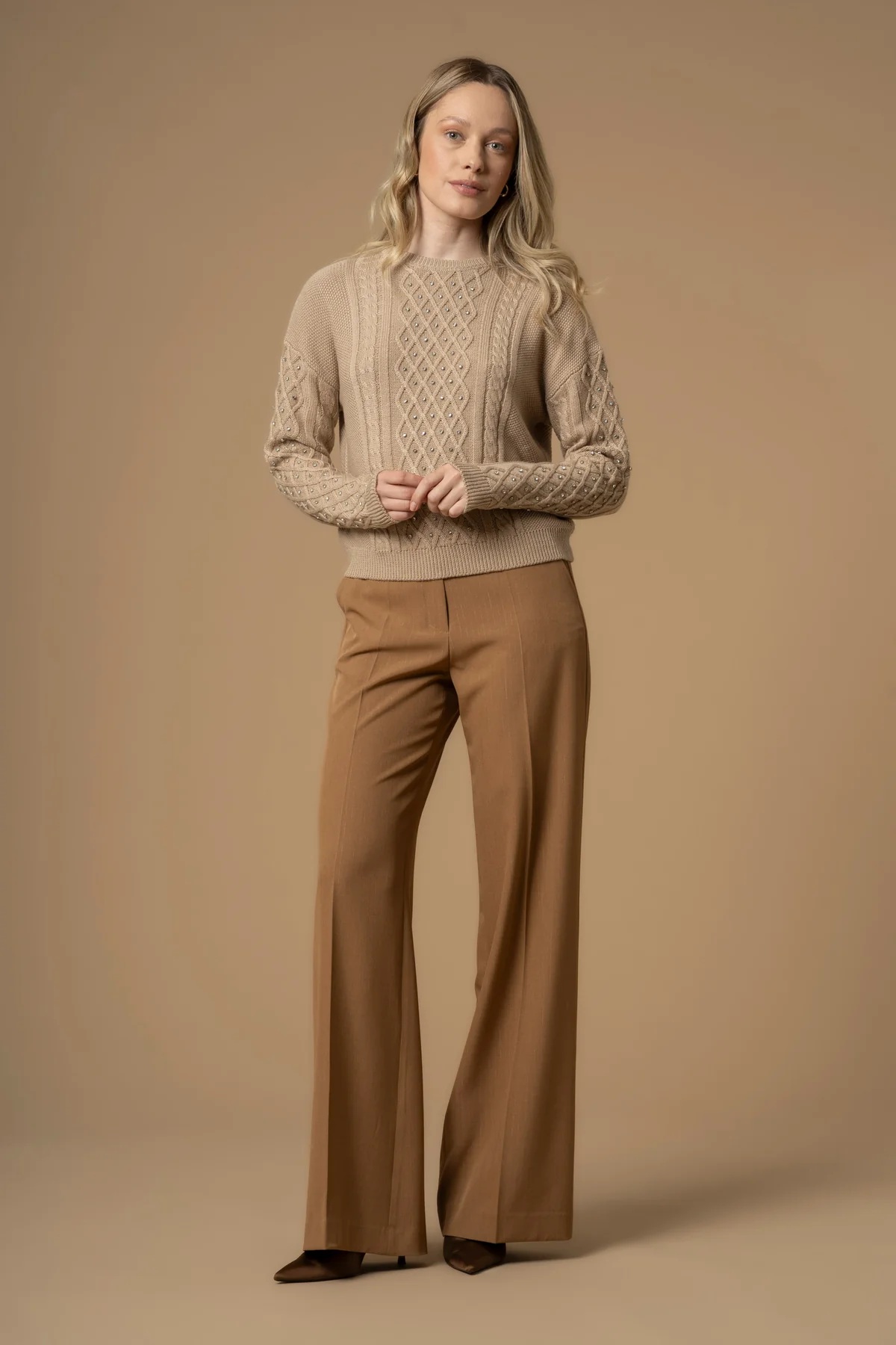 Maglia girocollo KOCCA EMILIANA colore 40001 miele - immagine 3