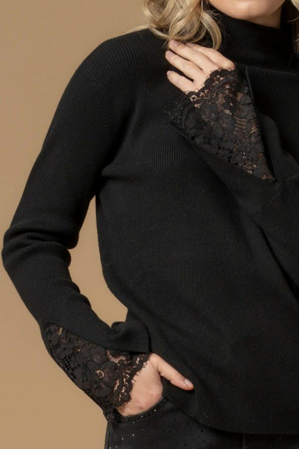 Maglia collo alto KOCCA CLARENNA colore 00016 nero - immagine 2