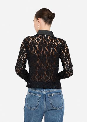 Camicia m/l LIUJO UF5169J4078 colore 88000 denim nero - immagine 2