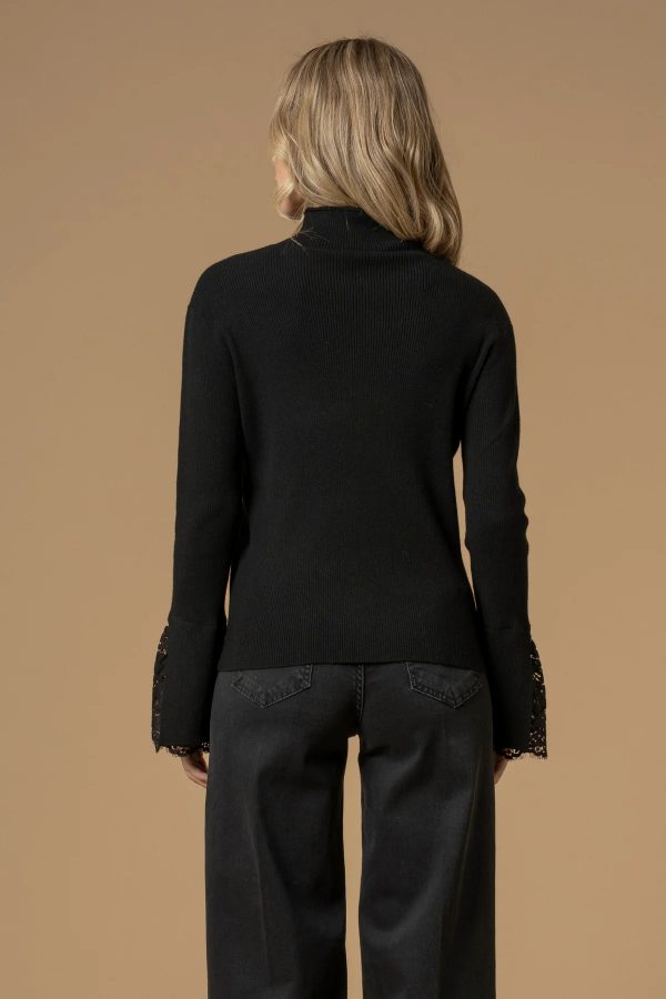 Maglia collo alto KOCCA CLARENNA colore 00016 nero - immagine 3