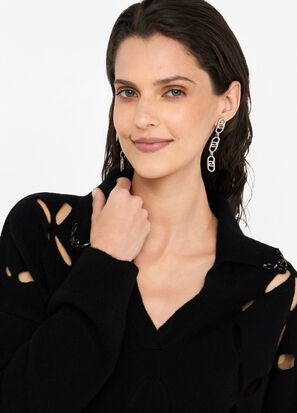 Maglia polo LIUJO MF5038MS009 colore 22222 nero - immagine 3