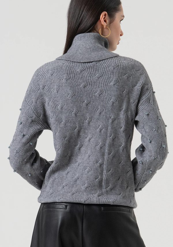 Maglia collo alto FRACOMINA FR25WT7036K502R9 colore 159 grey melange - immagine 4