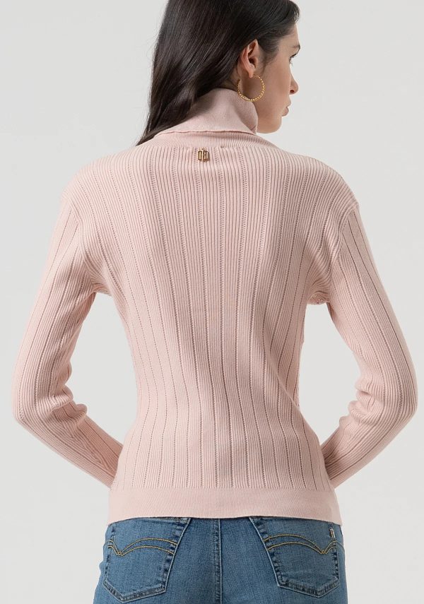 Maglia collo alto FRACOMINA FR25WT7030K50401 colore Q93 powder - immagine 3