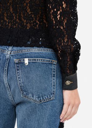 Camicia m/l LIUJO UF5169J4078 colore 88000 denim nero - immagine 5