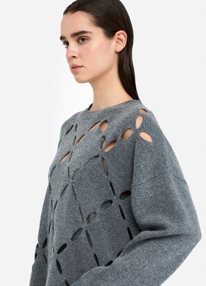 Maglia girocollo LIUJO MF5039MS009 colore 02050 grigio md.melange - immagine 4