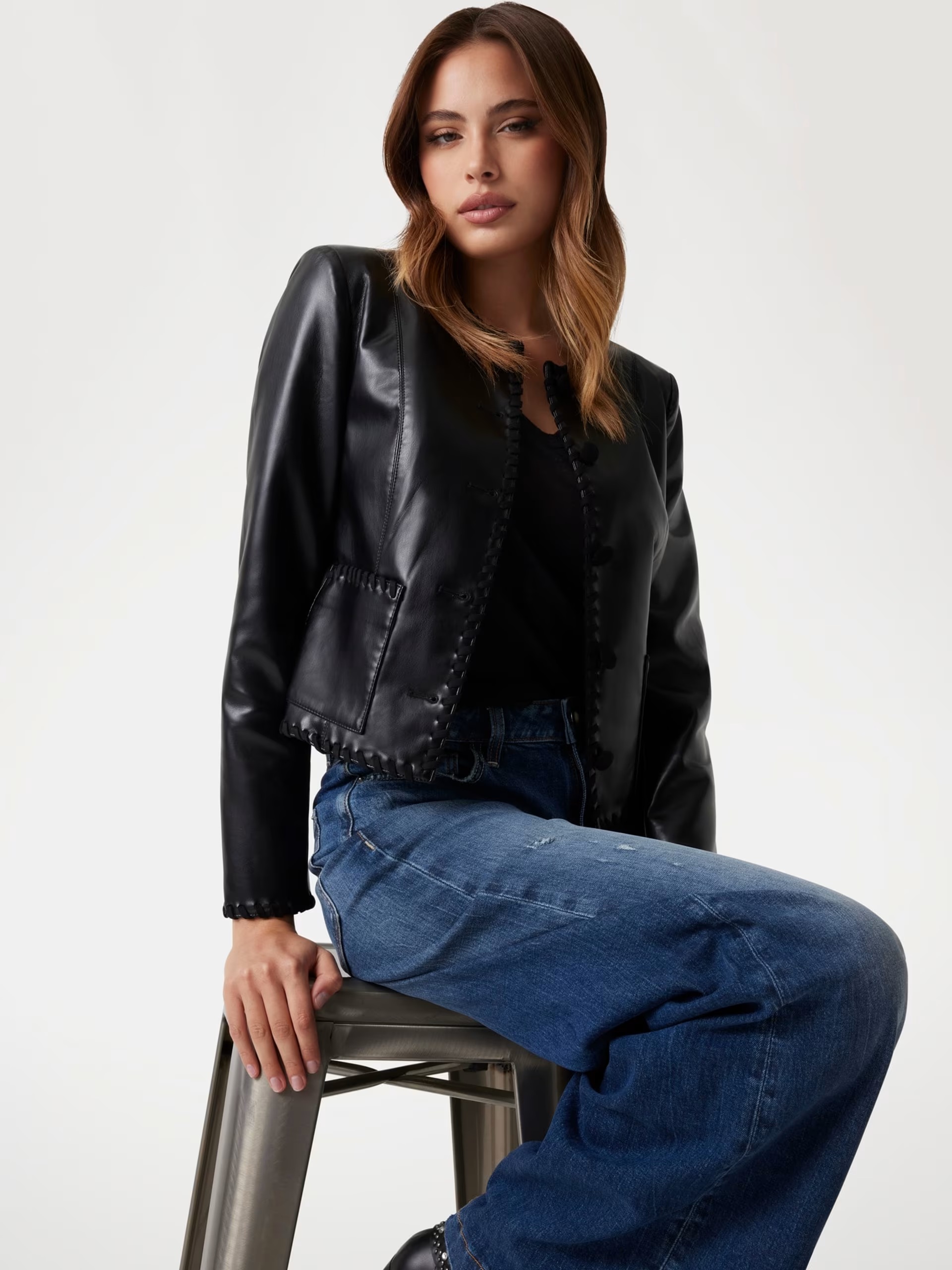 Giubbino GUESS W5LY09WF8P0 colore JBLK - immagine 5