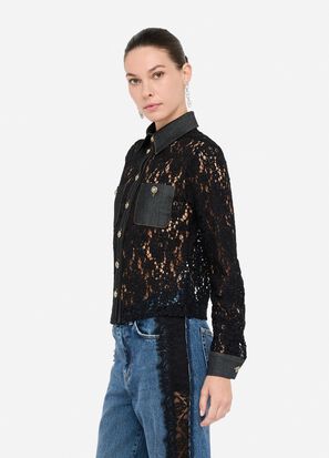 Camicia m/l LIUJO UF5169J4078 colore 88000 denim nero - immagine 4