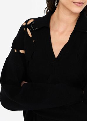 Maglia polo LIUJO MF5038MS009 colore 22222 nero - immagine 5