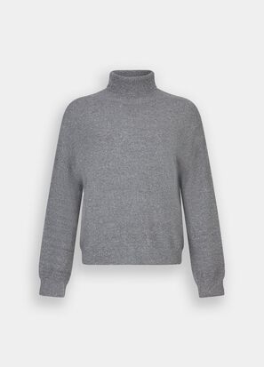 Maglia collo alto LIUJO MF5234MA27R colore 04485 gray melange - immagine 7