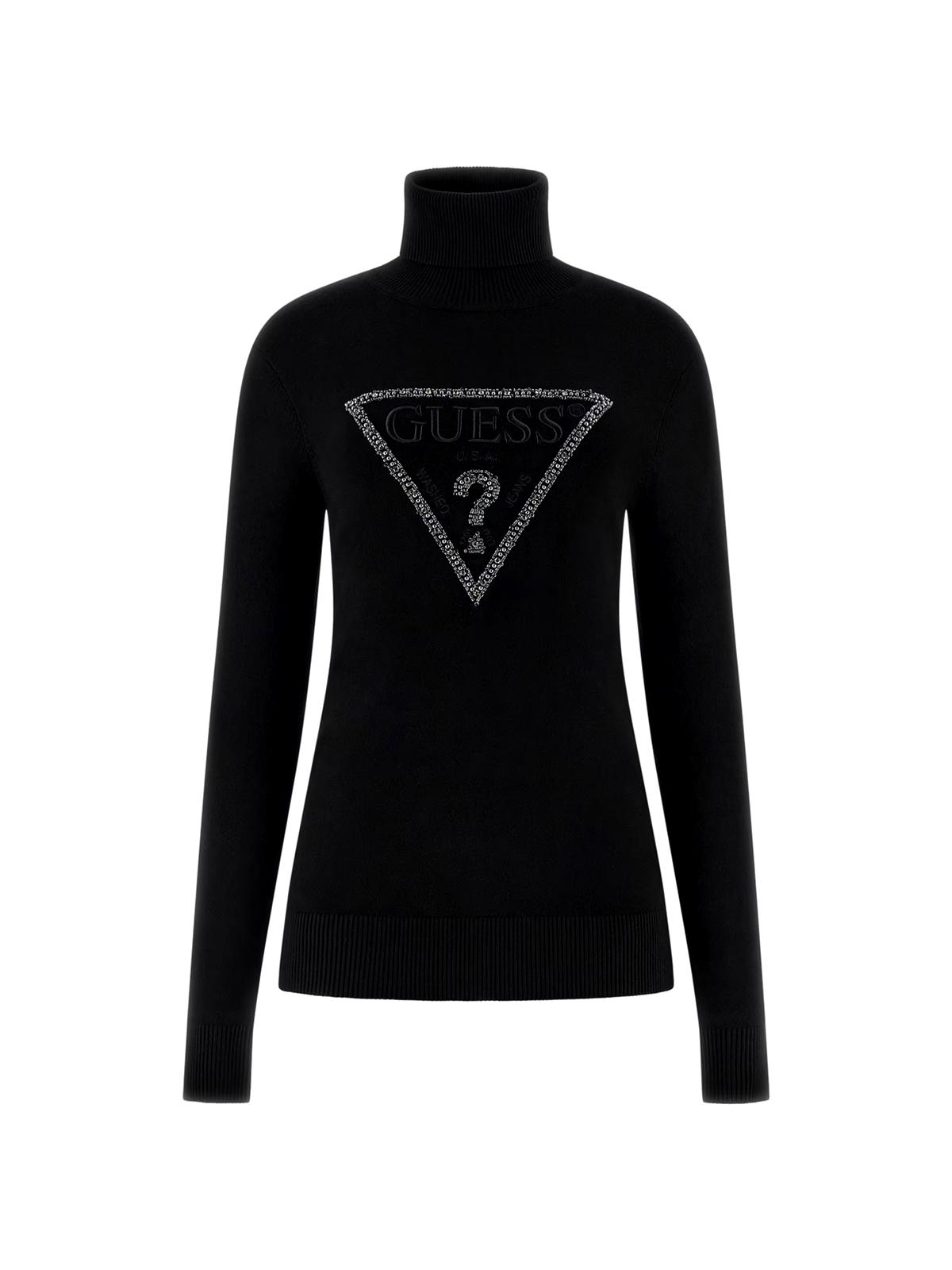 Maglia collo alto GUESS W5BR39Z2NQ2 colore JBLK - immagine 4