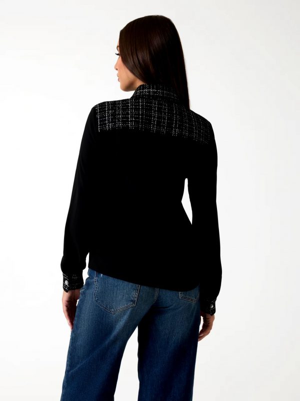 Camicia m/l GUESS W5BH55W2382 colore JBLK - immagine 2