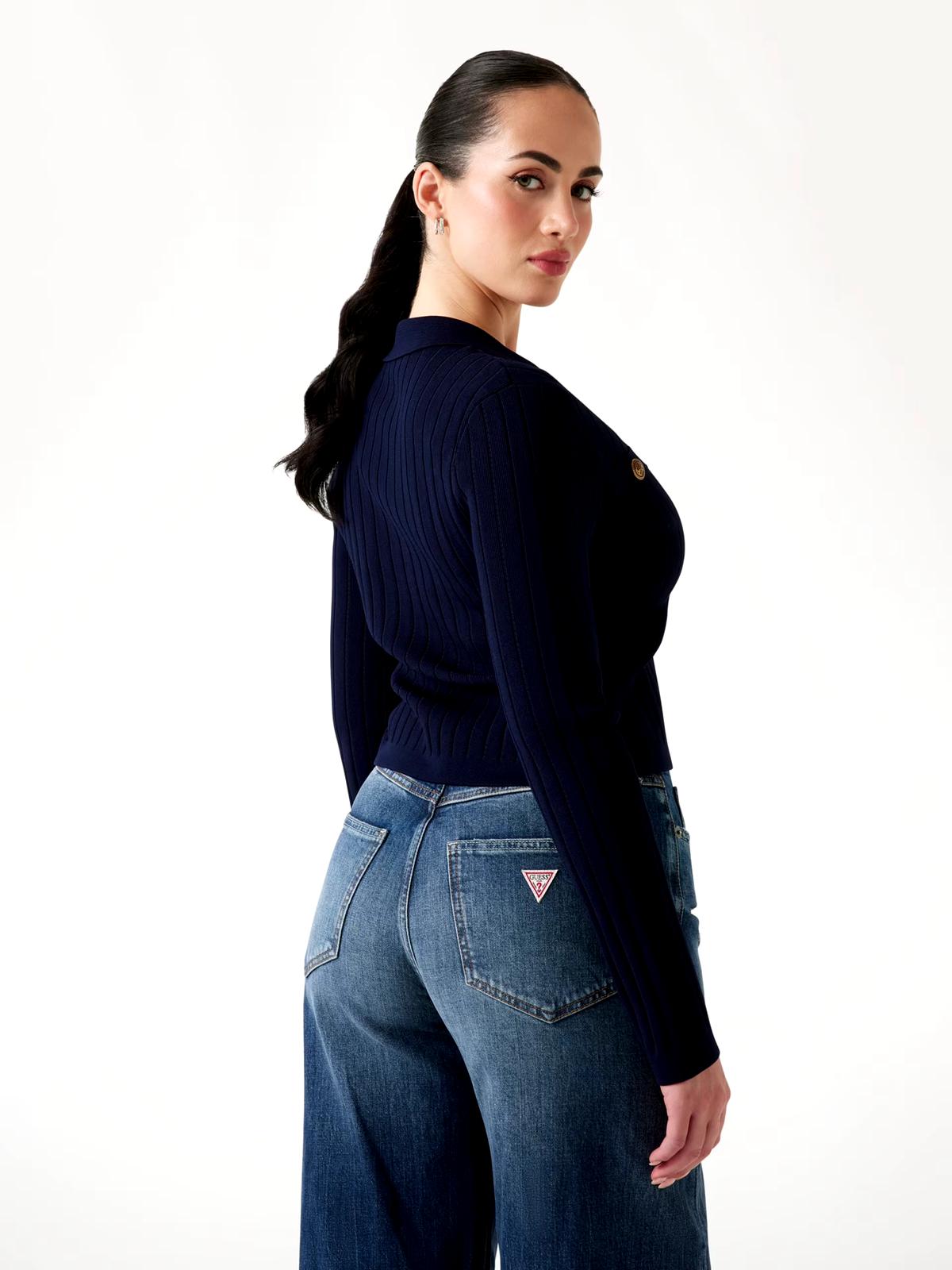 Maglia aperta GUESS W5YR11Z0130 colore A807 - immagine 3