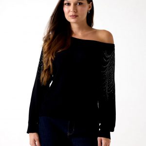 Maglia girocollo GUESS W5BR38Z2NQ2 colore JBLK