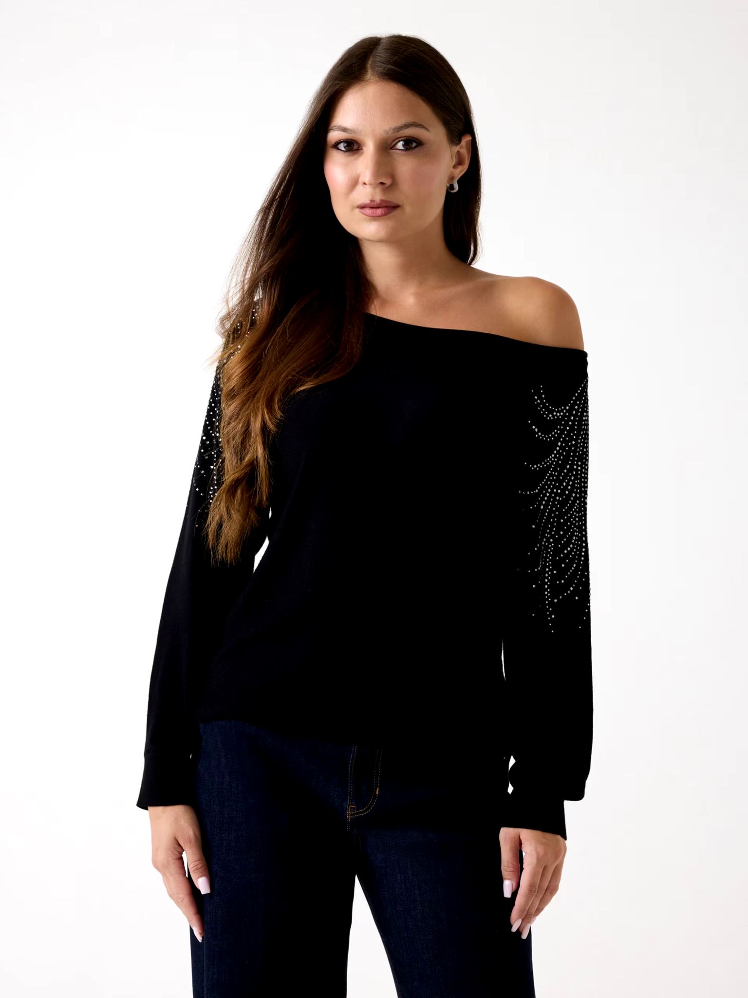 Maglia girocollo GUESS W5BR38Z2NQ2 colore JBLK