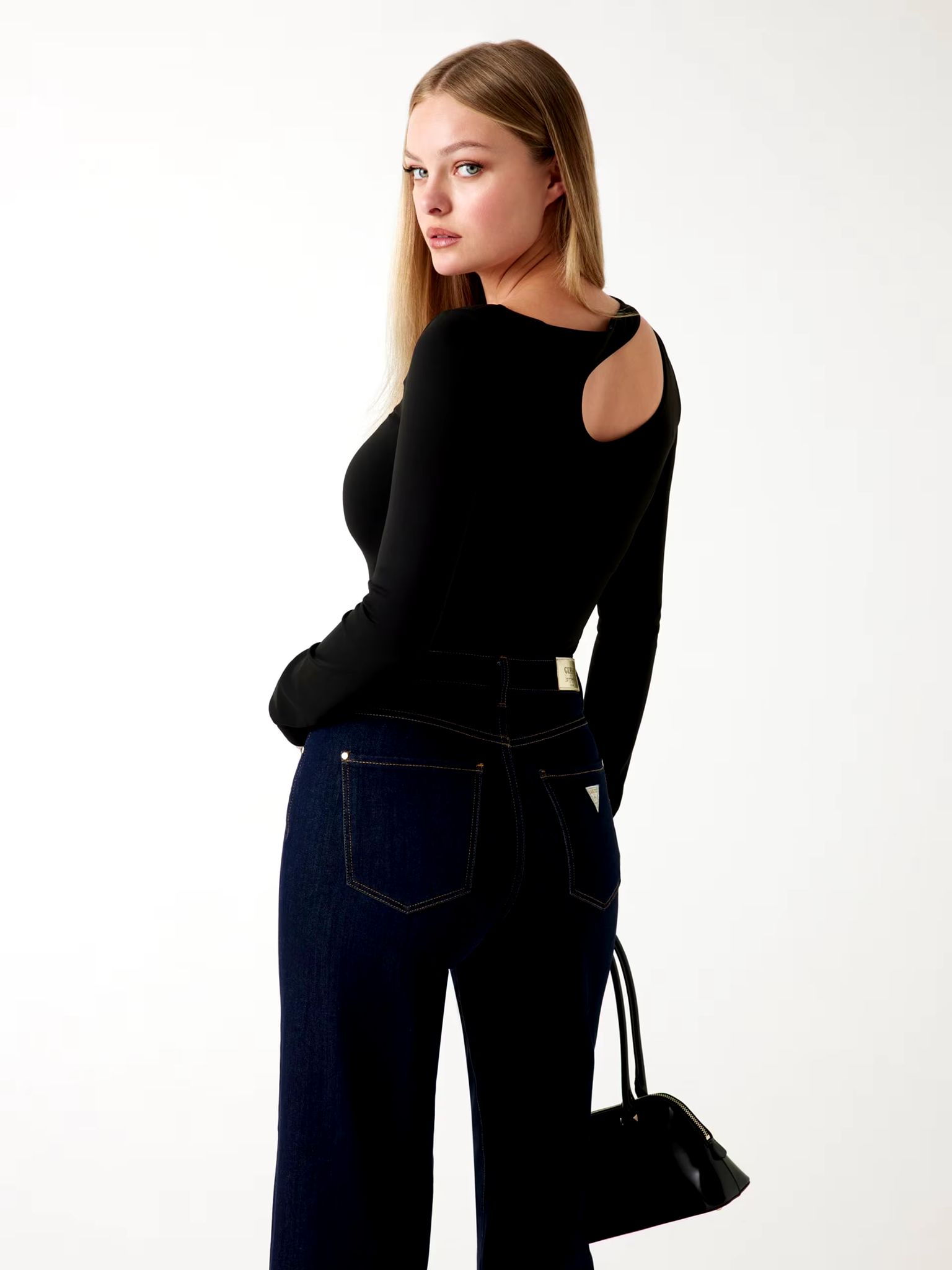 Maglia girocollo GUESS W5BP18KC7M2colore JBLK - immagine 2