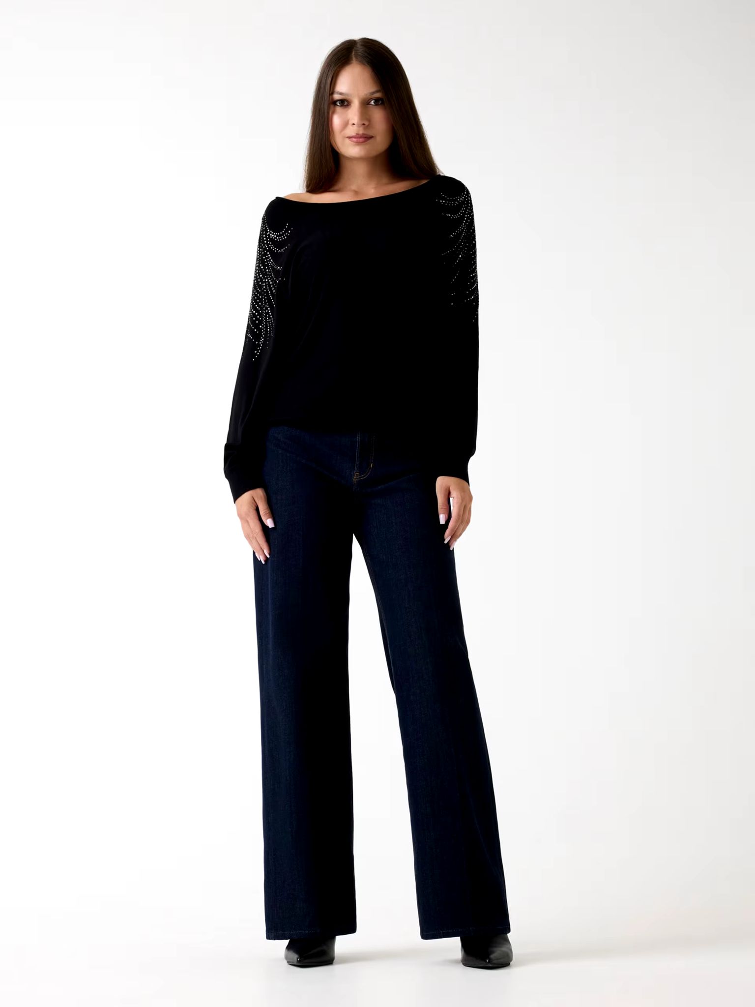 Maglia girocollo GUESS W5BR38Z2NQ2 colore JBLK - immagine 2