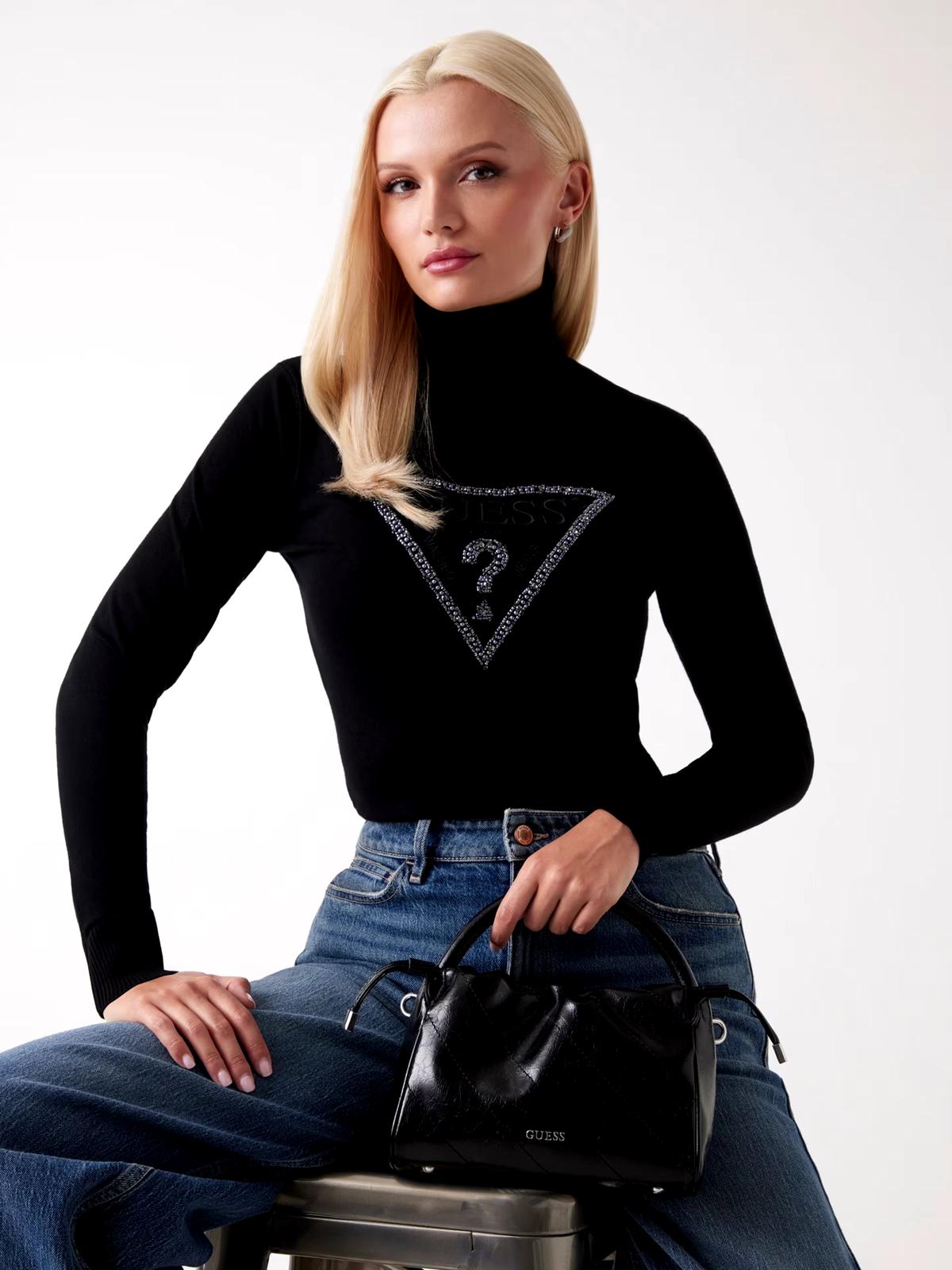 Maglia collo alto GUESS W5BR39Z2NQ2 colore JBLK