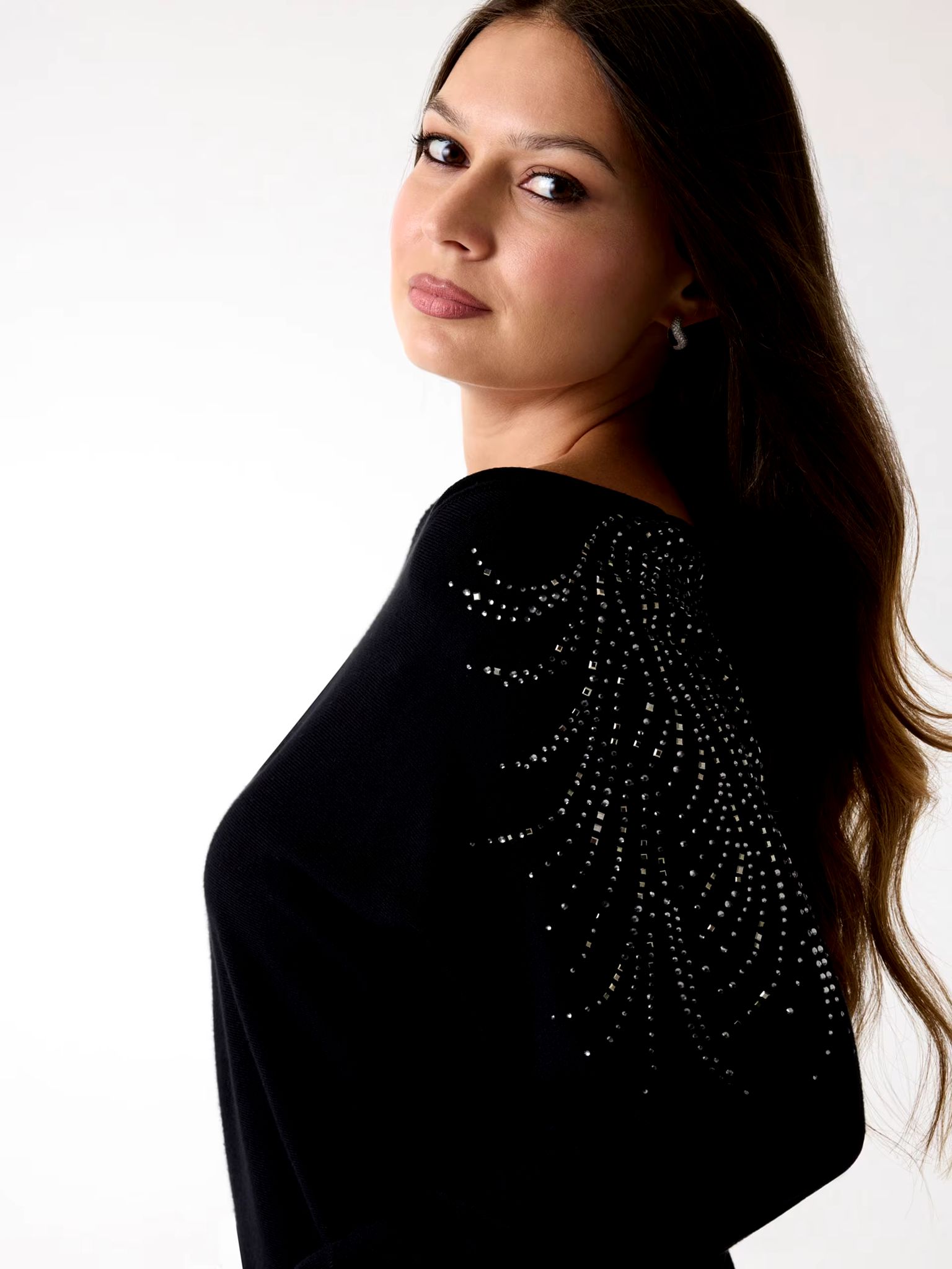 Maglia girocollo GUESS W5BR38Z2NQ2 colore JBLK - immagine 4