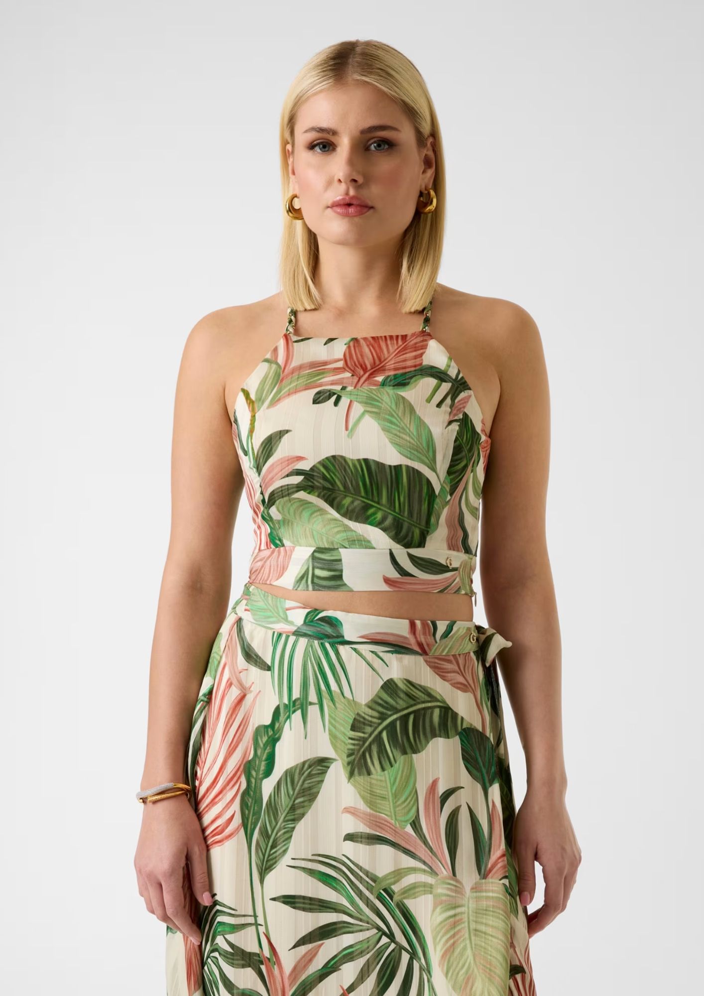 Top GUESS modello W5GH74 WH9Z2 colore PMIE